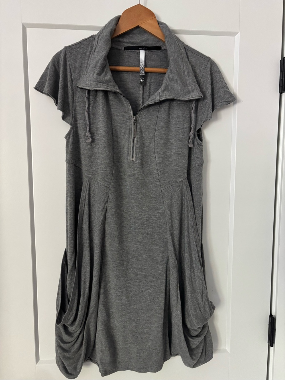 Kenzie Gray Dress, Cotton, Size L